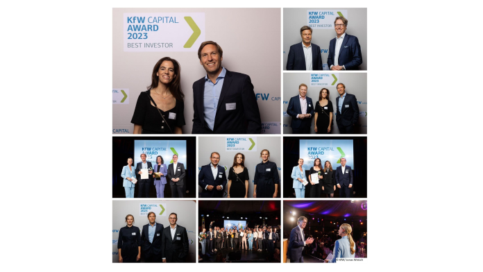 Collage von der Preisverleihung des KfW Capital Awards 2023